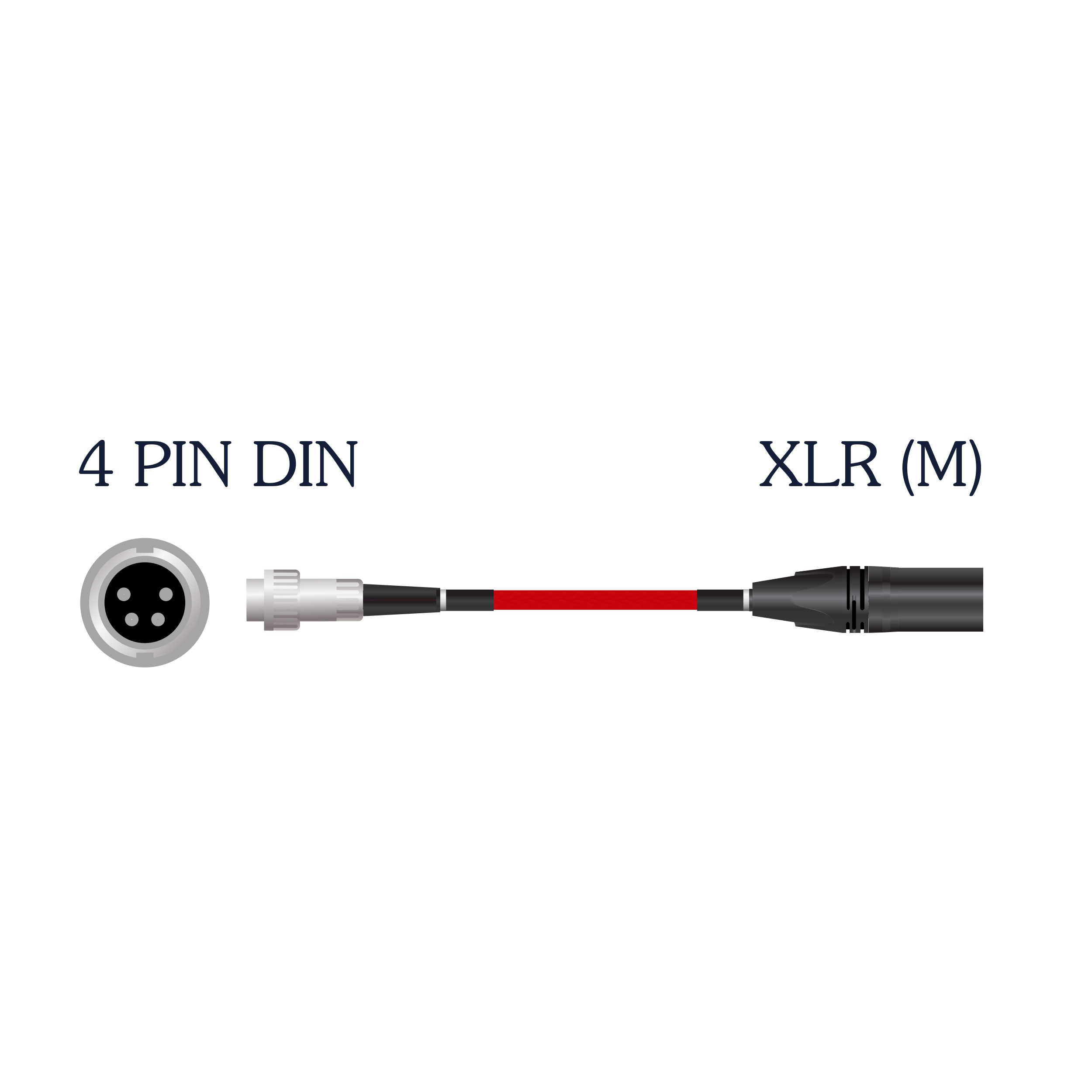 <p align="center">Red Dawn Specialty 4 Pin DIN To XLR (M) Cable</p>